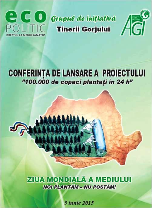 Cel mai mare proiect de împădurire din România : ”100.000 de copaci plantați în 24 h”