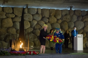 Depunere de coroane Memorialul Yad Vashem a prim-ministrului Viorica Dăncilă