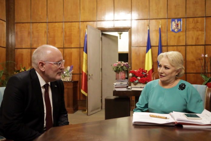 Întâlnirea premierului Viorica Dăncilă cu prim-vicepreședintele Comisiei Europene Frans Timmermans