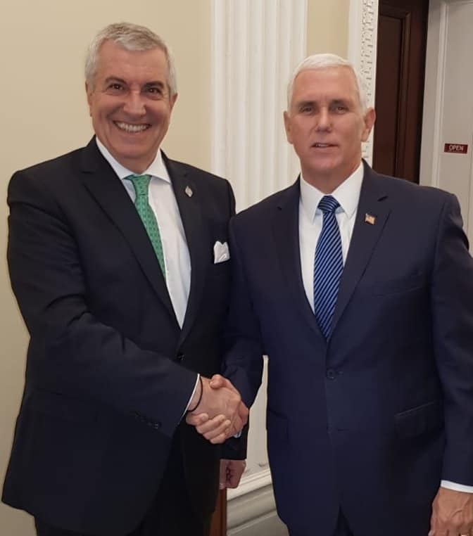 Tariceanu si Mike Pence