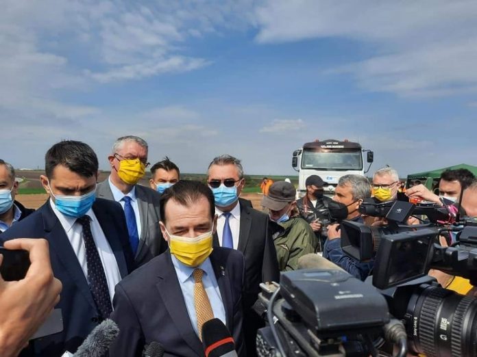 Orban pe santier drum expres Craiova Pitesti